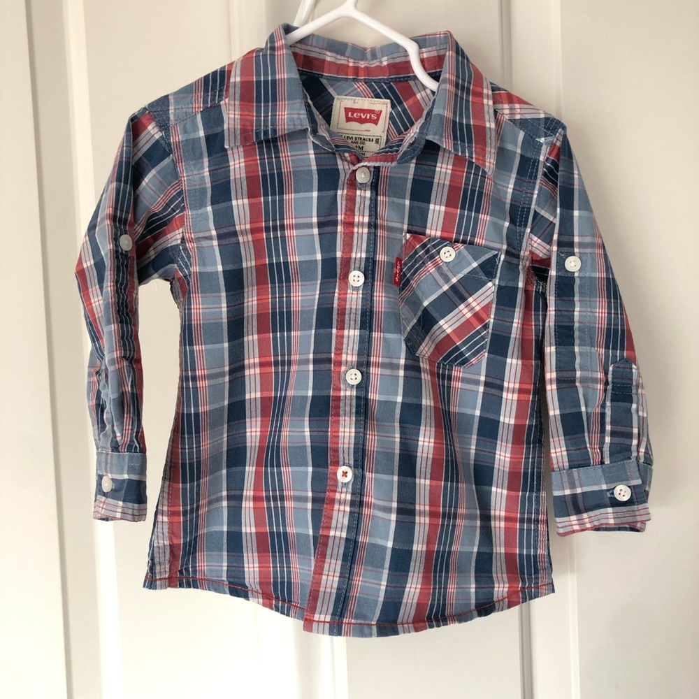 Levi’s Baby convertible gingham shirt 👔